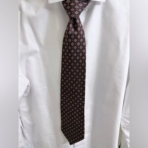 Kolte Italy Sophisticated Maroon Diamond Pattern Men's Tie